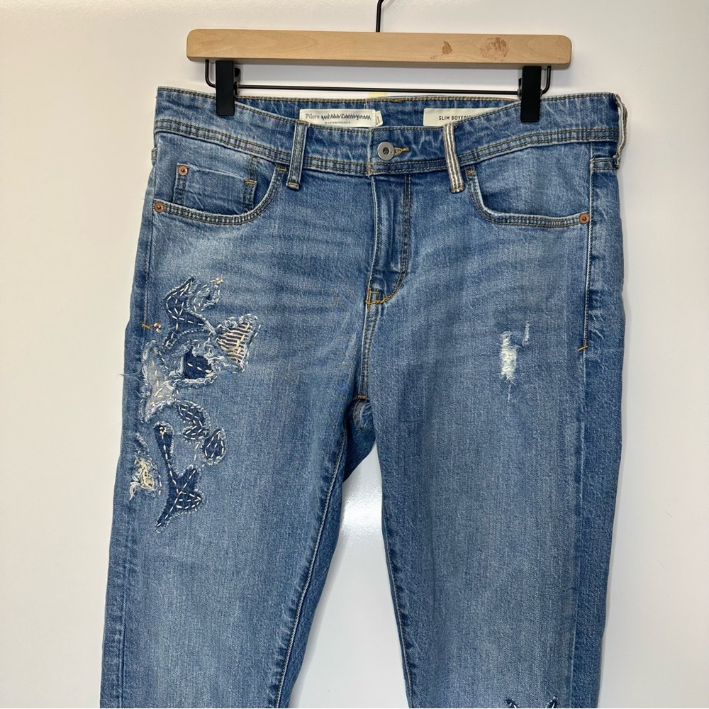 Pilcro Light Blue Straight Leg Jeans - Picture 4 of 14